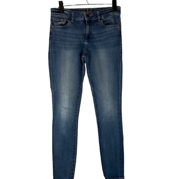 DL1961 Blue Faded Cotton Skinny Ankle Classic Casual Denim Jeans Women Sz 25 - Picture 1 of 11